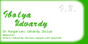 ibolya udvardy business card